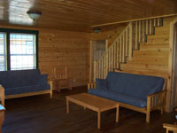 Log Cabin Rental Photos - Upstairs, View 2 - North Country Rivers