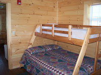 Log Cabin Rental - Full Kitchen View from Living Room - North Country Rivers