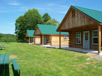 Log Cabin Rental Photos - Downstairs Bedroom - North Country Rivers